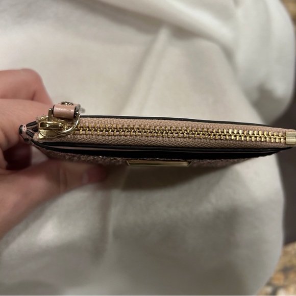 Kate Spade pink/rose gold Sunset Lane Adi coin zip mini wallet. NWT. - Picture 8 of 9